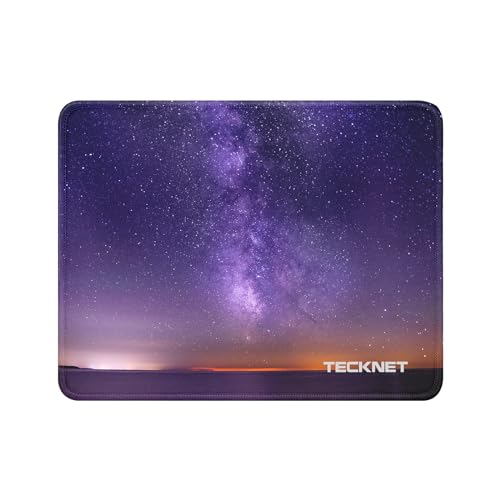 TECKNET Mauspad, 28 x 21 cm Gaming Mousepad mit Wasserdicht und Rutschfester Gummi für PC-Büro, Arbeit, Gaming, Studium, Laptop, Computer, Zuhause-Sternenhimmel von TECKNET