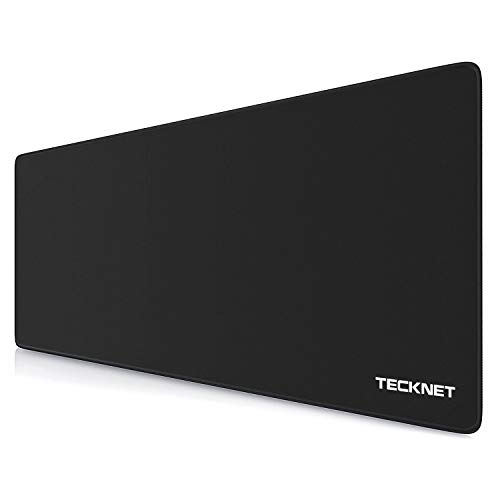 TECKNET Mauspad XXL Gaming, 900x400 mm Mousepad, Gamer Mouse Pad, Wasserdicht Tischunterlage Spezielle Oberfläche Verbessert Präzision und Geschwindigkeit, rutschfeste Gummibasis – Schwarz von TECKNET