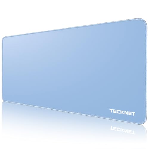 TECKNET Mauspad XXL Speed Gaming, 900x400 mm Schreibtischunterlage Schwarz, Gamer Mouse Pad, Wasserdicht mousepad, Spezielle Oberfläche Verbessert Präzision und Geschwindigkeit, rutschfeste Gummibasis von TECKNET