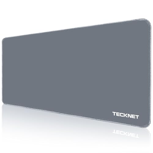 TECKNET Mauspad XXL Speed Gaming, 900x400 mm Schreibtischunterlage Schwarz, Gamer Mouse Pad, Wasserdicht mousepad, Spezielle Oberfläche Verbessert Präzision und Geschwindigkeit, rutschfeste Gummibasis von TECKNET