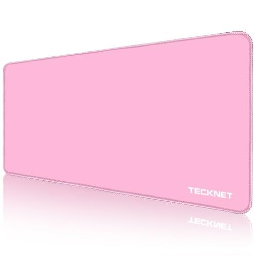 TECKNET Mauspad XXL Speed Gaming, 900x400 mm Schreibtischunterlage Schwarz, Gamer Mouse Pad, Wasserdicht mousepad, Spezielle Oberfläche Verbessert Präzision und Geschwindigkeit, rutschfeste Gummibasis von TECKNET