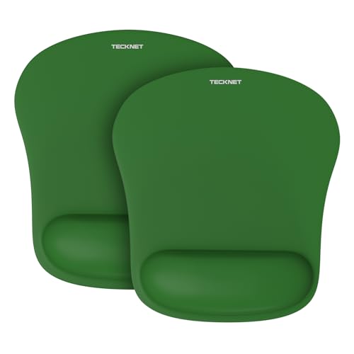 TECKNET Mauspad mit Gelkissen, Memory Foam Mousepad Ergonomisches Wasserdicht Komfort Mausmatte mit Handgelenkpolster Handauflage für Alle Maus Offfice Heim Computer Laptop, Grün, 2 Pack TECKNET Mauspad mit Gelkissen, Memory Foam Mousepad Ergonomisches Wasserdicht Komfort Mausmatte mit Handgelenkpolster Handauflage für Alle Maus Offfice Heim Computer Laptop, Grün, 2 Pack von TECKNET