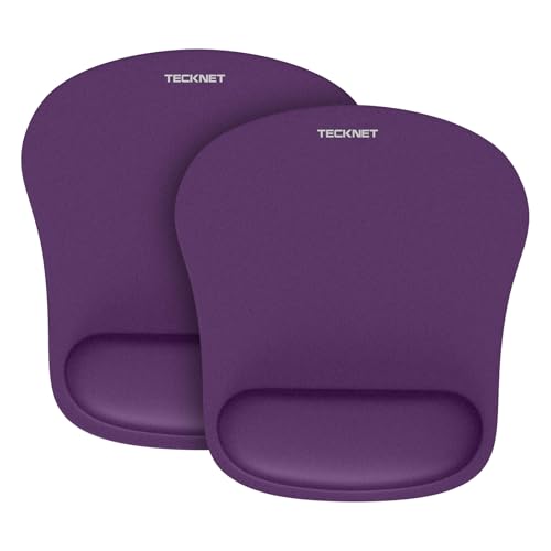 TECKNET Mauspad mit Gelkissen, Memory Foam Mousepad Ergonomisches Wasserdicht Komfort Mausmatte mit Handgelenkpolster Handauflage für Alle Maus Offfice Heim Computer Laptop, Lila, 2 Pack TECKNET Mauspad mit Gelkissen, Memory Foam Mousepad Ergonomisches Wasserdicht Komfort Mausmatte mit Handgelenkpolster Handauflage für Alle Maus Offfice Heim Computer Laptop, Lila, 2 Pack von TECKNET