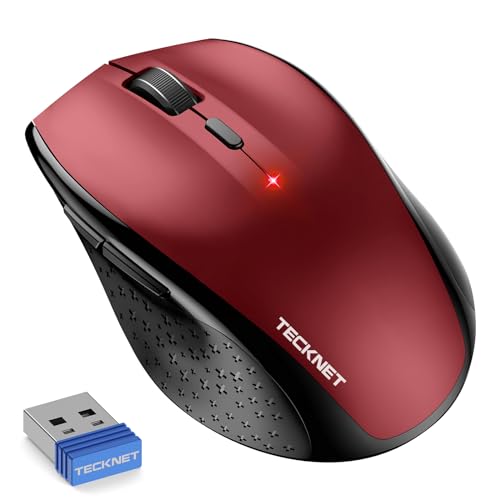 TECKNET Silent Maus Kabellose, 4800DPI 2.4GHz Leise Funkmaus mit Nano Empfänger, Side Control, Ohne Klickgeräusche, 6 Verstellbare DPI Level, Sechs Knöpfe Wireless Maus für Büro Zuhause, Schwarz TECKNET Silent Maus Kabellose, 4800DPI 2.4GHz Leise Funkmaus mit Nano Empfänger, Side Control, Ohne Klickgeräusche, 6 Verstellbare DPI Level, Sechs Knöpfe Wireless Maus für Büro Zuhause, Schwarz von TECKNET