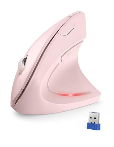 TECKNET Wireless Vertikale Ergonomische Maus, 4800 DPI 5 Tasten Kabellose Optische Maus, 2.4G USB Vertical Ergonomic Optical Mouse Kabellos für Windows und Mac OS TECKNET Wireless Vertikale Ergonomische Maus, 4800 DPI 5 Tasten Kabellose Optische Maus, 2.4G USB Vertical Ergonomic Optical Mouse Kabellos für Windows und Mac OS von TECKNET