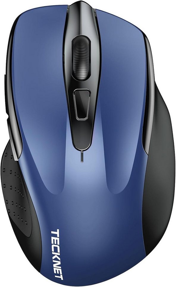 TECKNET mit (DREI Modi: BT 5.0/3.0 + 2,4 G), 4800 DPI, Ergonomische leise Maus (Kabellos, 6 DPI-Stufen (800–4800) mit Präzises Tracking auf allen Oberflächen) von TECKNET