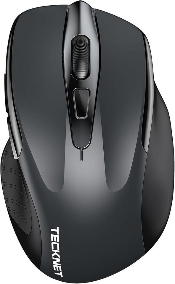 TECKNET mit (DREI Modi: BT 5.0/3.0 + 2,4 G), 4800 DPI, Ergonomische leise Maus (USB, Bluetooth, 6 DPI-Stufen (800–4800) mit Präzises Tracking auf allen Oberflächen) von TECKNET