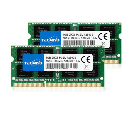 TECMIYO 8 GB Kit (2 x 4 GB) DDR3/DDR3L 8 GB RAM 1600 MHz PC3L-12800S SODIMM 1,35 V/1,5 V Laptop RAM Laptop Memory Grün von TECMIYO