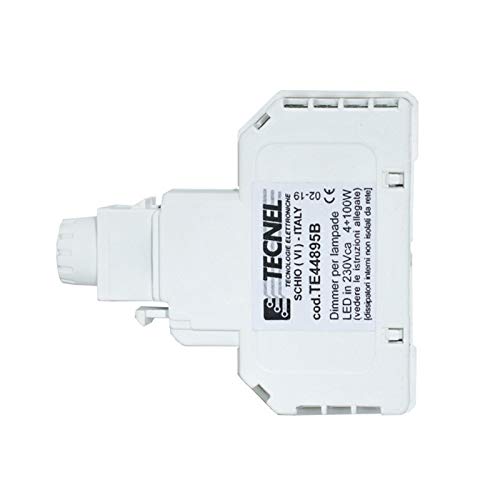 TE44895 Keystone Umschalter mit Dimmer für LED-Lampen (weiß) von TECNEL