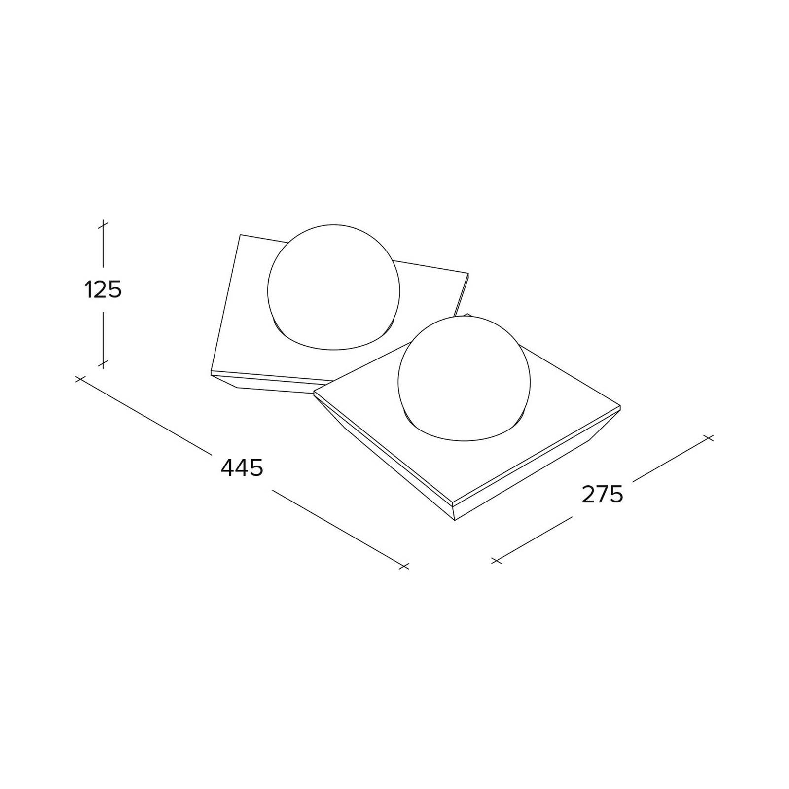 Deckenleuchte Cicladi, 2-flg., 44,5 cm, weiß, Gips, GX53 Deckenleuchte Cicladi, 2-flg., 44,5 cm, weiß, Gips, GX53 von TECNICO by Sforzin