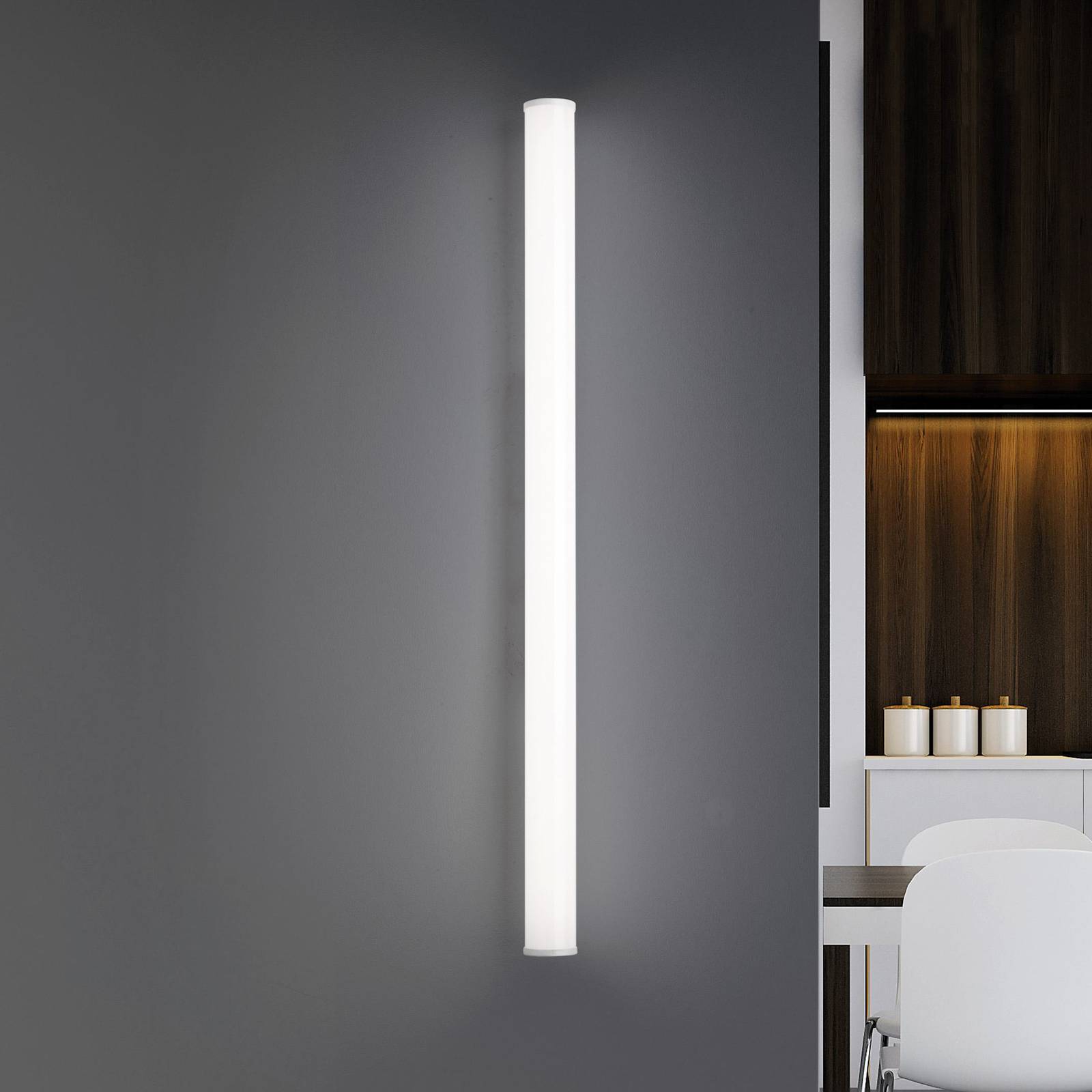 LED-Wandleuchte Pirgos, 100 cm breit, weiß, Kunststoff von TECNICO by Sforzin
