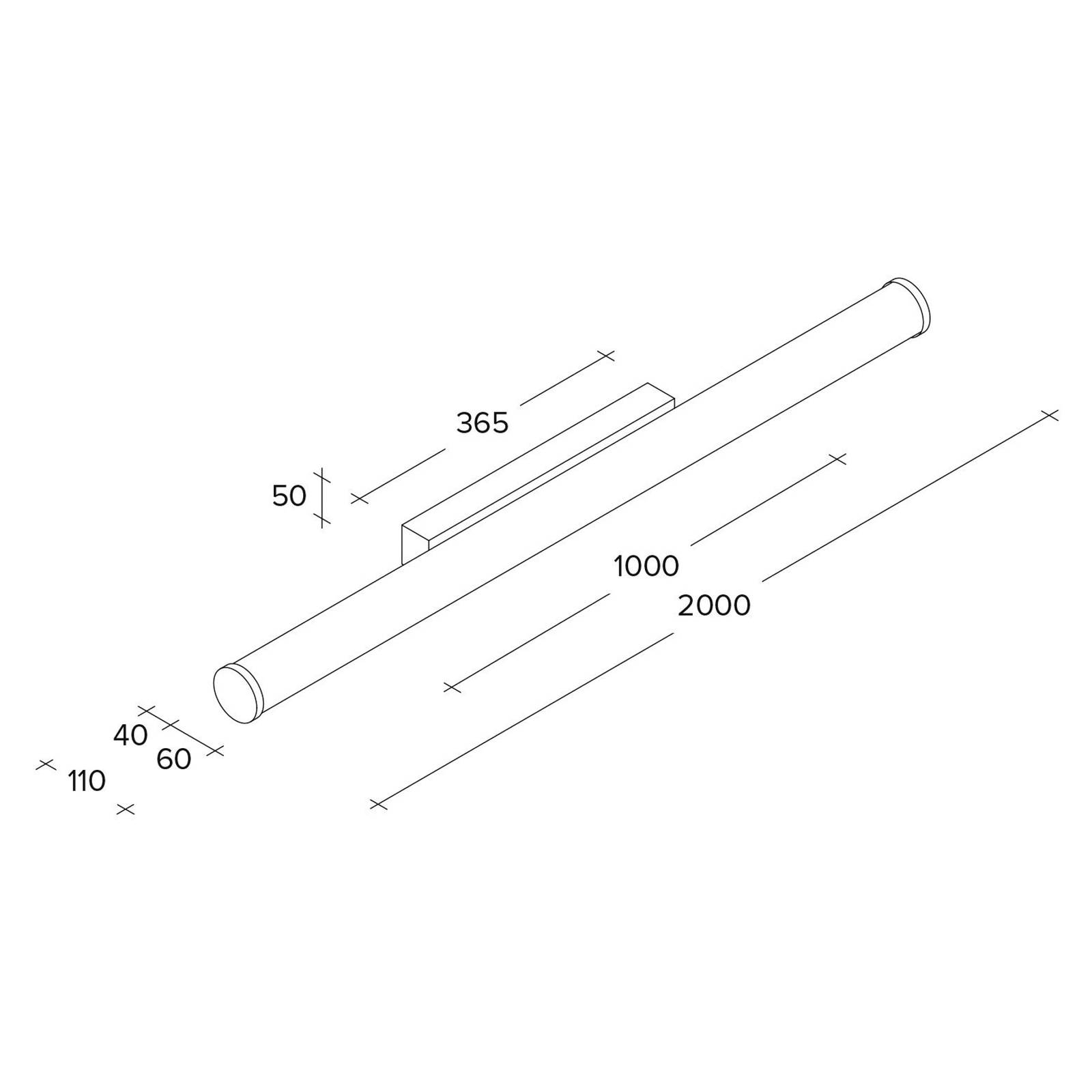 LED-Wandleuchte Pirgos, 200 cm breit, weiß, Kunststoff LED-Wandleuchte Pirgos, 200 cm breit, weiß, Kunststoff von TECNICO by Sforzin