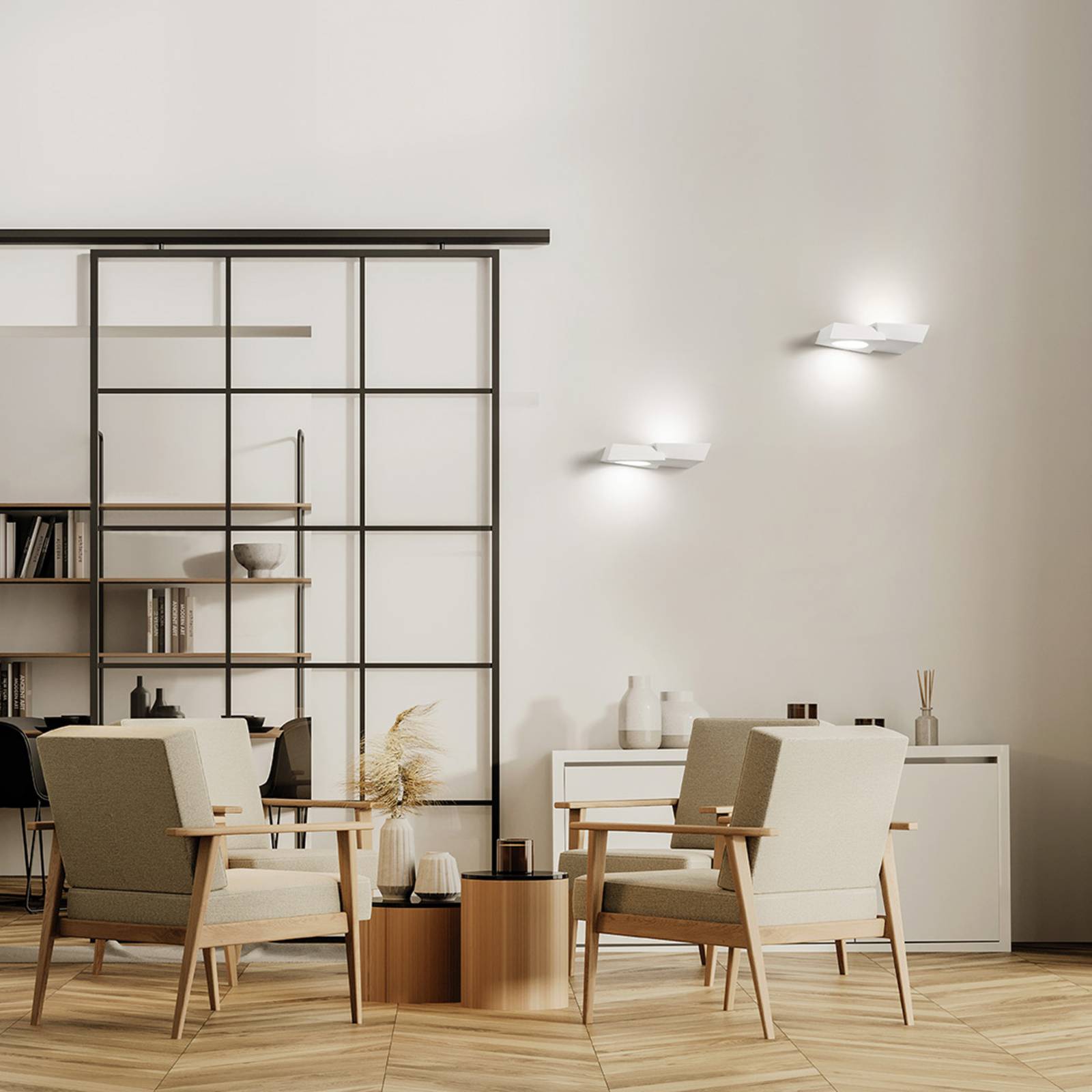 Wandlampe Anchise aus Gips, Up/Downlight 2-flammig Wandlampe Anchise aus Gips, Up/Downlight 2-flammig von TECNICO by Sforzin