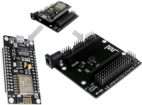 NodeMcu V3 Lua Wemos WiFi ESP-12E ESP8266 Development Board + Base Board |Entwicklungspanel ESP8266 NodeMCU Lua V3 WiFi mit CH340G USB und Base Shield von TECNOIOT