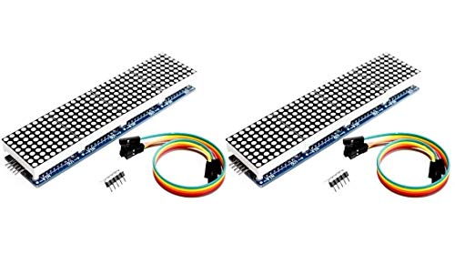 TECNOIOT 2 Stück Dot Matrix Modul Mikrocontroller 4 In Einem Display 5P Linie Rote Farbe von TECNOIOT