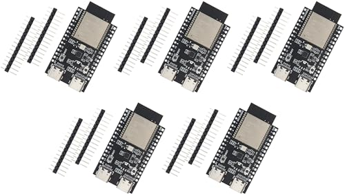 TECNOIOT 5 Stück ESP32-C6 Dual Typ-C Entwicklungsboard N16 16 MB Flash ESP32 WiFi + Bluetooth WiFi6 von TECNOIOT