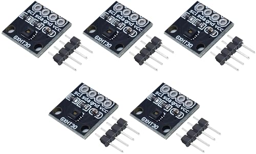 TECNOIOT 5 Stück GXHT30 Mikrocontroller Temperatur- und Feuchtigkeitssensormodul IIC I2C Breakout von TECNOIOT