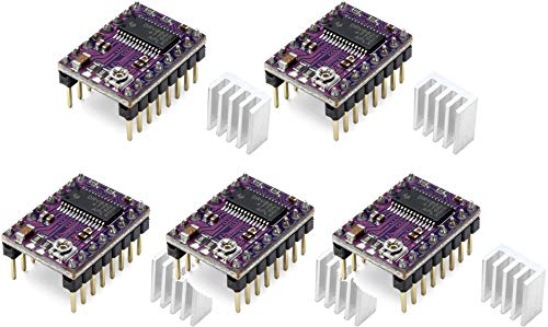 TECNOIOT 5pcs Stepstick DRV8825 Stepper Motor Driver Reprap RAMPS Replace A4988 | 5 stücke DRV8825 5-Schicht Stepper Motor Controller modul mit Mini kühlkörper für 3D drucker von TECNOIOT