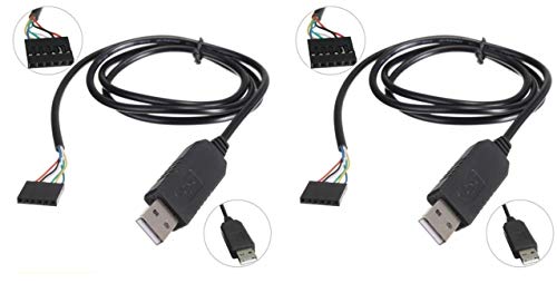 TECNOULAB 2 Stück 6Pin FTDI FT232RL USB-zu-Seriell-Adaptermodul USB-zu-TTL-RS232-Kabel von TECNOULAB