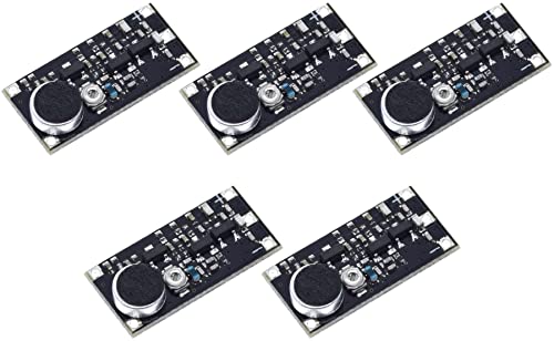 TECNOULAB 5 Stück 88–115 MHz kabelloses FM-Transmitter-Modul mit verstellbarem Mikrofon von TECNOULAB