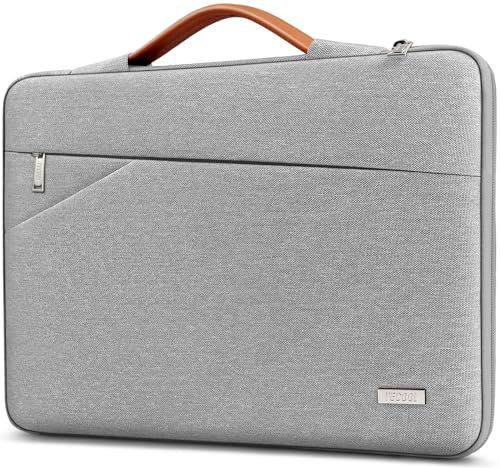 TECOOL 13,3 Zoll Laptop Tasche Hülle für MacBook Air/Pro 13 M1 M2 M3 2012-2024, MacBook Pro 14 M3 M2 M1(2021-2023), Tasche 13,5 Surface Laptop, 13,3 Acer HP Lenovo Dell Notebooktasche, Grau von TECOOL