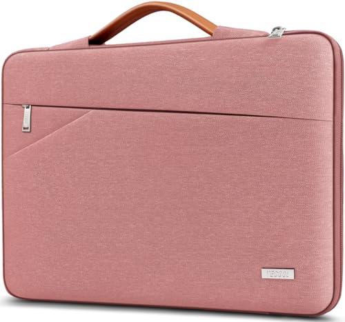 TECOOL 13,3 Zoll Laptop Tasche Hülle für 13 MacBook Air Pro M1 M2 M3 2012-2024, MacBook Pro 14 M3 M2 M1(2021-2023), Tasche 13,5 Surface Laptop, 13,3 Acer HP Lenovo Dell Notebook, Rosa von TECOOL