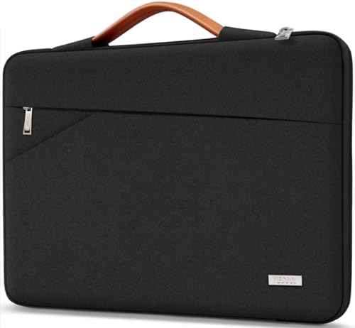 TECOOL 13,3 Zoll Laptop Tasche Hülle für 13 MacBook Air Pro M1 M2 M3 2012-2024, MacBook Pro 14 M3 M2 M1(2021-2023), Tasche 13,5 Surface Laptop, 13,3 Acer HP Lenovo Dell Notebook, Schwarz von TECOOL