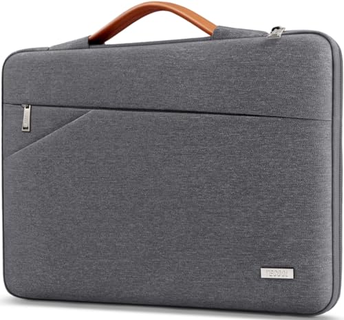 TECOOL 13,3 Zoll Laptop Tasche Hülle für MacBook Air/Pro 13 M1 M2 M3 2012-2024, MacBook Pro 14 M4 M3 M2 M1(2021-2024), Tasche 13,5 Surface Laptop, 13,3 Acer HP Lenovo Dell Notebooktasche,Dunkelgrau von TECOOL