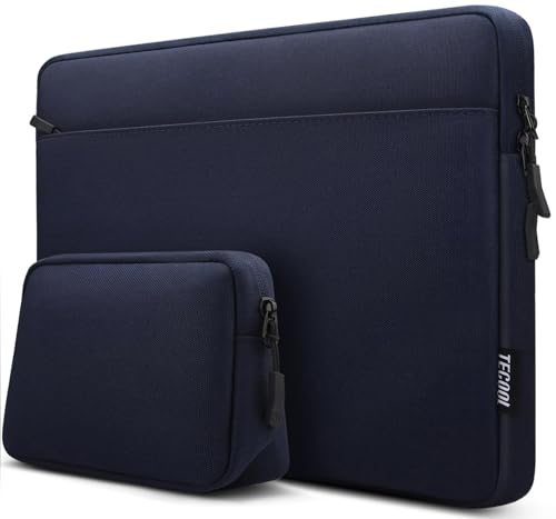 TECOOL 14 Zoll Laptoptasche Hülle für 14 Zoll Acer Asus Dell Lenovo Thinkpad Ideapad HP Notebook Chromebook, Tasche MacBook Air 15 M2 M3 Wasserdicht Laptophülle mit Zubehörtasche, Dunkelblau TECOOL 14 Zoll Laptoptasche Hülle für 14 Zoll Acer Asus Dell Lenovo Thinkpad Ideapad HP Notebook Chromebook, Tasche MacBook Air 15 M2 M3 Wasserdicht Laptophülle mit Zubehörtasche, Dunkelblau von TECOOL