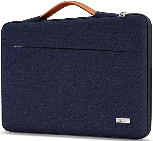 TECOOL 14 Zoll Laptop Tasche Hülle Laptoptasche für 14 Zoll Lenovo HP Dell Acer Asus Notebook Chromebook, Tasche 15,3 MacBook Air M3 M2 Wasserdicht Notebooktasche Stoßfestes Schutzhülle, Dunkelblau von TECOOL