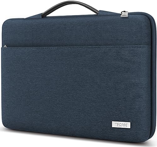 TECOOL 15,6 Zoll Laptop Tasche Hülle für 15-15.6 Zoll Lenovo Thinkpad Ideapad HP Acer Dell Samsung Notebook Chromebook, Schutzhülle Notebooktasche Case Sleeve 15, Denim Blau von TECOOL