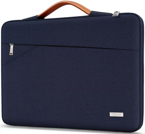 TECOOL 15,6 Zoll Laptoptasche Hülle Tasche für 15-15,6'' Lenovo Thinkpad Ideapad HP Dell Acer ASUS Samsung Chromebook Laptop Wasserdicht Notebooktasche Stoßfestes Schutzhülle, Dunkelblau von TECOOL
