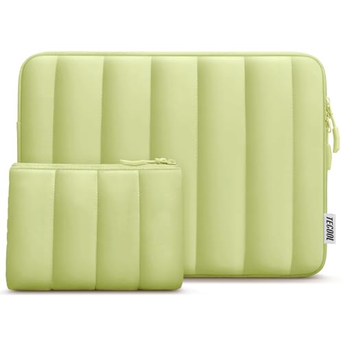 TECOOL 15 15.6 Zoll Laptoptasche Wasserdicht Hülle Tasche für 15.6” Notebook Lenovo Thinkpad ideapad HP Acer Dell Asus Chromebook,MacBook Pro 16 M4 M3 M2 M1 Stoßfeste Schutzhülle Sleeve,Avocadogrün von TECOOL