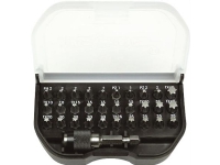 TECOS Bit-Set mit 31 Teilen in schwarzer BoxTorx-, Pozidriv- und PhillipskerbeSchnellverschluss-Magnethalter von TECOS