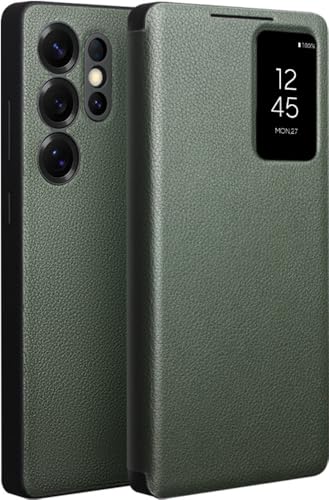 Intelligentes Ledertasche für Samsung Galaxy S25 Ultra. Leder Handy Case, Schutzhülle/Hülle für Samsung S 25 Ultra Intelligentes Ledertasche für Samsung Galaxy S25 Ultra. Leder Handy Case, Schutzhülle/Hülle für Samsung S 25 Ultra von TECSHINE