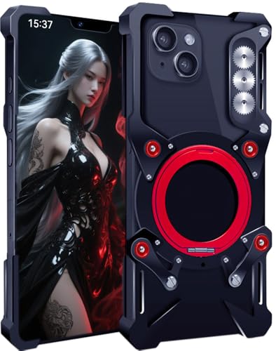 Metall-hülle für Apple iPhone 14 Plus, Passend für iPhone 14+ Handyhülle, Metallrahmen Handy Case, Rüstung, Mechanische Monster -Schwarz Metall-hülle für Apple iPhone 14 Plus, Passend für iPhone 14+ Handyhülle, Metallrahmen Handy Case, Rüstung, Mechanische Monster -Schwarz von TECSHINE