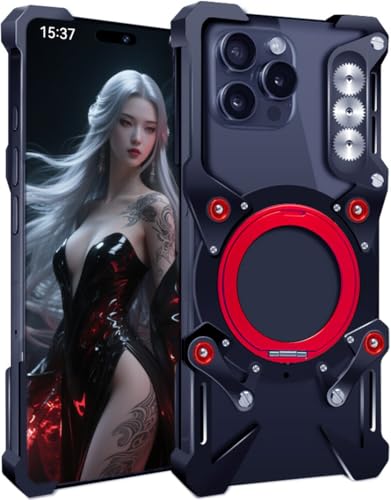 Metall-hülle für Apple iPhone 14 Pro Max, Passend für iPhone 14 Pro Max Handyhülle, Metallrahmen Handy Case, Rüstung, Mechanische Monster -Schwarz Metall-hülle für Apple iPhone 14 Pro Max, Passend für iPhone 14 Pro Max Handyhülle, Metallrahmen Handy Case, Rüstung, Mechanische Monster -Schwarz von TECSHINE
