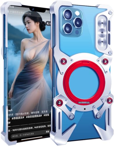 Metallhülle für Apple iPhone 13 Pro Max, Passend für iPhone 13 Pro Max Handyhülle, Hülle, Metallrahmen Handy-case, Rüstung, Mechanische Monster -Silbrig Metallhülle für Apple iPhone 13 Pro Max, Passend für iPhone 13 Pro Max Handyhülle, Hülle, Metallrahmen Handy-case, Rüstung, Mechanische Monster -Silbrig von TECSHINE