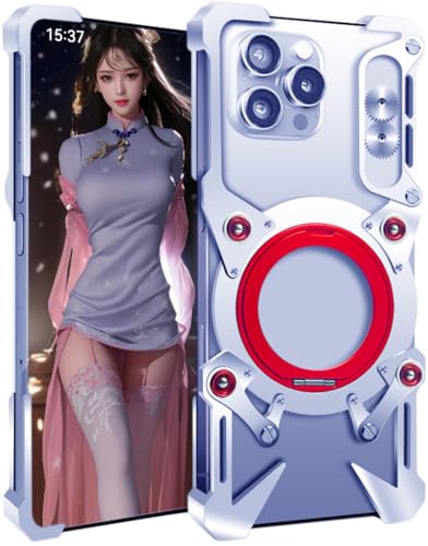 Metallhülle für Apple iPhone 15 Pro, Passend für iPhone 15 Pro Handyhülle, Hülle, Metallrahmen Handy-case, Rüstung, Mechanische Monster -Silbrig Metallhülle für Apple iPhone 15 Pro, Passend für iPhone 15 Pro Handyhülle, Hülle, Metallrahmen Handy-case, Rüstung, Mechanische Monster -Silbrig von TECSHINE