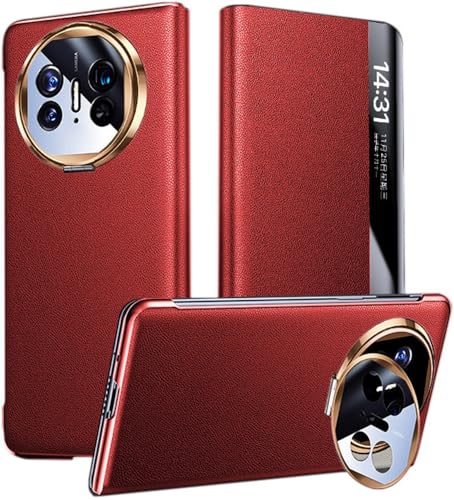 TECSHINE Intelligentes Ledertasche für Huawei Mate X3. Magnetverschluss, Schutzhülle, Handy-Tasche/Case/Hülle für Mate X 3 von TECSHINE