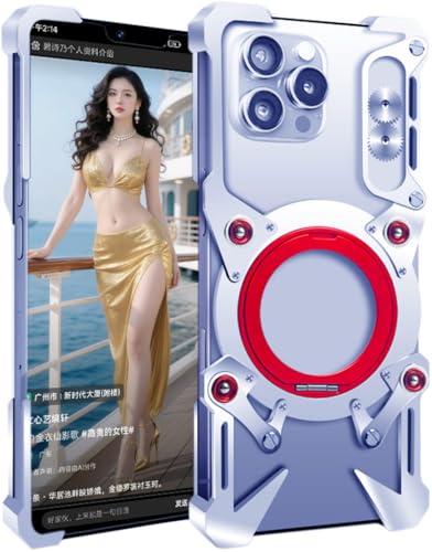 TECSHINE Metallhülle für Apple iPhone 12 Pro, Passend für iPhone 12 Pro Handyhülle, Hülle, Metallrahmen Handy-case, Rüstung, Mechanische Monster -Silbrig TECSHINE Metallhülle für Apple iPhone 12 Pro, Passend für iPhone 12 Pro Handyhülle, Hülle, Metallrahmen Handy-case, Rüstung, Mechanische Monster -Silbrig von TECSHINE
