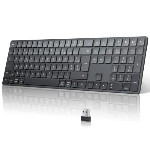 TECURS Bluetooth Tastatur Kabellos (Französisches Layout - AZERTY) von TECURS