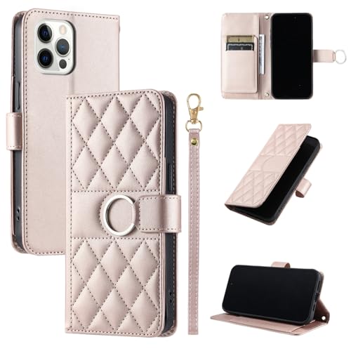 TEDTIKJT Handyhülle für iPhone 12/iPhone 12 pro 6.1" Hülle Premium PU Leder Klapphülle mit Doppelschichtiger Kartenschlitz Standfunktion Schutzhülle für iPhone 12/12 pro Hülle Cover,Roségold TEDTIKJT Handyhülle für iPhone 12/iPhone 12 pro 6.1" Hülle Premium PU Leder Klapphülle mit Doppelschichtiger Kartenschlitz Standfunktion Schutzhülle für iPhone 12/12 pro Hülle Cover,Roségold von TEDTIKJT