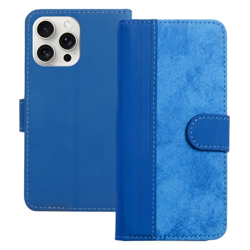 TEDTIKJT Handyhülle für iPhone 16 Pro Max 6.9" Hülle mit Standfunktion Kartenfach Schutzhülle Tasche PU Leder Flip Cover für iPhone 16 Pro Max Hülle Klappbar,Business Splicing Blue TEDTIKJT Handyhülle für iPhone 16 Pro Max 6.9" Hülle mit Standfunktion Kartenfach Schutzhülle Tasche PU Leder Flip Cover für iPhone 16 Pro Max Hülle Klappbar,Business Splicing Blue von TEDTIKJT