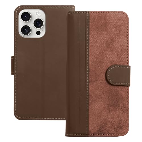 TEDTIKJT Handyhülle für iPhone 16 Pro Max 6.9" Hülle mit Standfunktion Kartenfach Schutzhülle Tasche PU Leder Flip Cover für iPhone 16 Pro Max Hülle Klappbar,Business Splicing Braun TEDTIKJT Handyhülle für iPhone 16 Pro Max 6.9" Hülle mit Standfunktion Kartenfach Schutzhülle Tasche PU Leder Flip Cover für iPhone 16 Pro Max Hülle Klappbar,Business Splicing Braun von TEDTIKJT