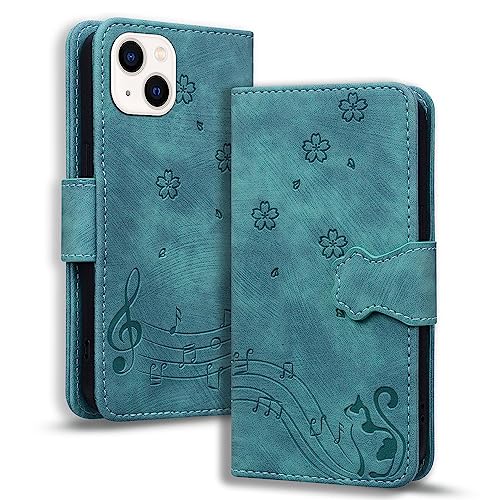 TEDTIKJT Hülle Kompatibel mit iPhone 15 Plus Flip Case Premium PU Leder Klapphüllen Wallet Card Slots Magnet Cover Schutzhülle Kompatibel mit iPhone 15 Plus,Grün Katze TEDTIKJT Hülle Kompatibel mit iPhone 15 Plus Flip Case Premium PU Leder Klapphüllen Wallet Card Slots Magnet Cover Schutzhülle Kompatibel mit iPhone 15 Plus,Grün Katze von TEDTIKJT
