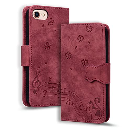 TEDTIKJT Hülle Kompatibel mit iPhone SE/iPhone 8/iPhone 7 Flip Case Premium PU Leder Klapphüllen Wallet Card Slots Magnet Cover Schutzhülle Kompatibel mit iPhone SE/iPhone 8/iPhone 7,Rot Katze TEDTIKJT Hülle Kompatibel mit iPhone SE/iPhone 8/iPhone 7 Flip Case Premium PU Leder Klapphüllen Wallet Card Slots Magnet Cover Schutzhülle Kompatibel mit iPhone SE/iPhone 8/iPhone 7,Rot Katze von TEDTIKJT