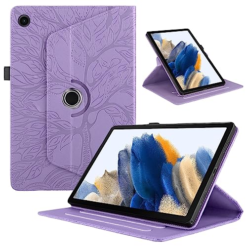 TEDTIKJT Hülle für Lenovo M10 Plus (2nd Gen) 10.3" 2020 (TB-X606F/TB-X606X) Tablet Hülle Flip PU Leder 360°Drehbar Multi-Winkel Ständer Baum Schutzhülle für Tab M10 FHD Plus (2nd Gen), Violett von TEDTIKJT