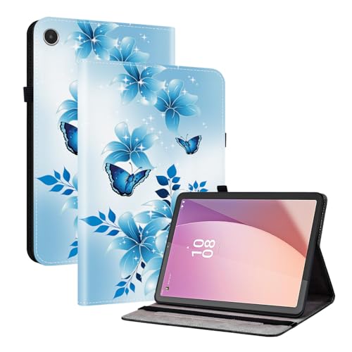 TEDTIKJT Hülle für Lenovo Tab M8 4th Gen 8" 2023 Flip Schutzhülle PU Leder mit Standfunktion mit 2-Kartenschlitz Schutzhülle für Lenovo Tab M8 4th Gen Hülle,Blauer Schmetterling TEDTIKJT Hülle für Lenovo Tab M8 4th Gen 8" 2023 Flip Schutzhülle PU Leder mit Standfunktion mit 2-Kartenschlitz Schutzhülle für Lenovo Tab M8 4th Gen Hülle,Blauer Schmetterling von TEDTIKJT