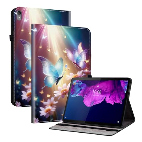 TEDTIKJT Hülle für Lenovo Tab P11 11 Zoll 2021 TB-J606F PU Leder Flip Cover Tablet Schutzhülle mit 2-Kartenschlitz Ständer Schutzhülle für Lenovo Tab P11 11" Hülle,Schmetterlingsblume TEDTIKJT Hülle für Lenovo Tab P11 11 Zoll 2021 TB-J606F PU Leder Flip Cover Tablet Schutzhülle mit 2-Kartenschlitz Ständer Schutzhülle für Lenovo Tab P11 11" Hülle,Schmetterlingsblume von TEDTIKJT